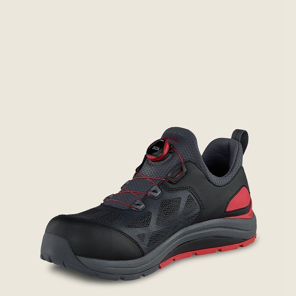 Work Sko Herre - Red Wing Cooltech™ Athletics - Safety Toe - Sort/Rød - AZBWXD-791